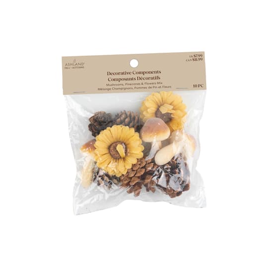 Mushroom, Pinecone & Flower Decorative Components by Ashland®